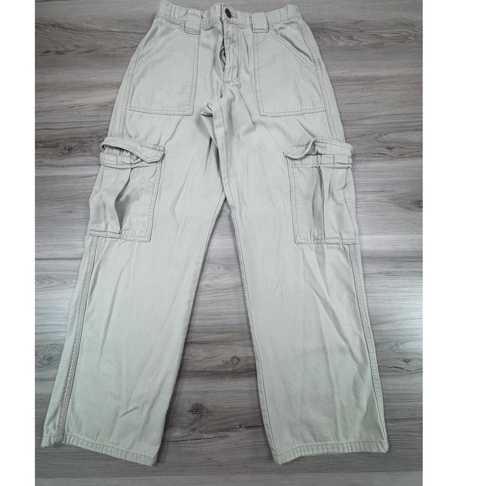 Aeropostale Womens Mid Rise Straight Leg Cargo Pants Light Khaki Tan Size S